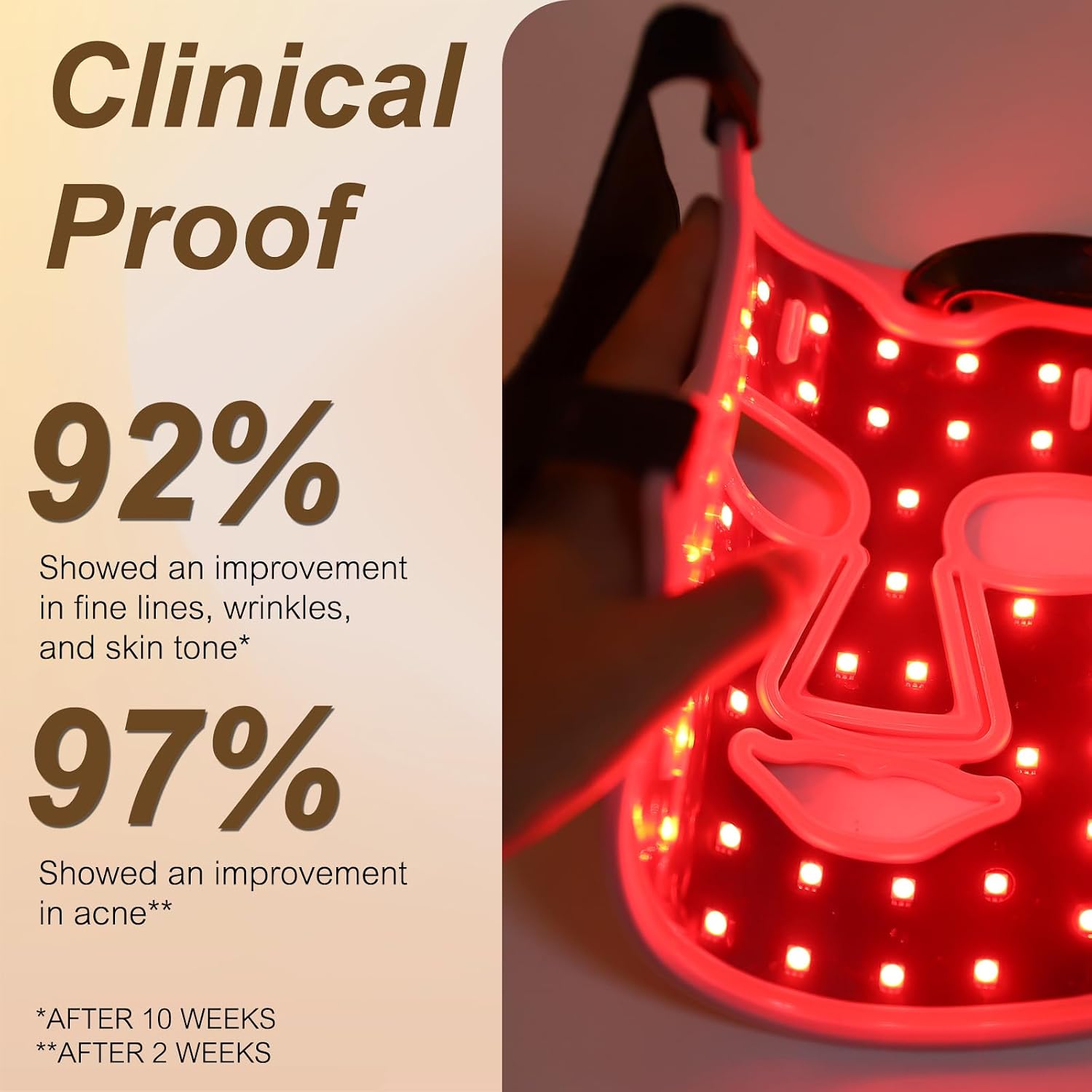 Avorla Beauty LED Light Mask -infrared light therapy red light therapy led facial light Photons Facial Skin Care Wrinkle reduce anti-acne facial light acne treatment beauty device