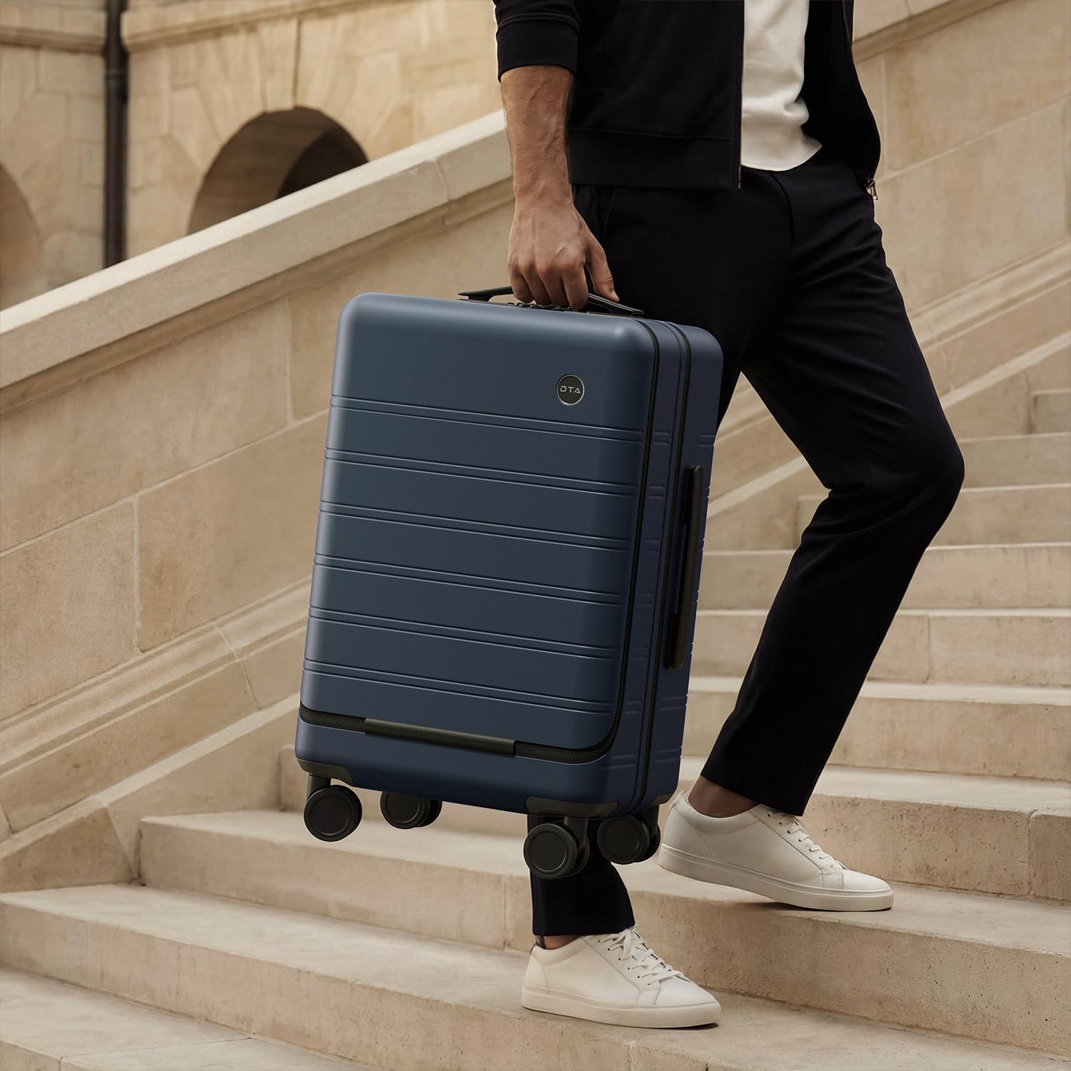 Top Opening PC Hard Shell Suitcase, 20-inch International Carry On Luggage with TSA Lock, 360 Silent Spinner Wheels, Lightweight - Ideal for Business Travel Suitcase (Blue, Carry-On 20-Inch)
