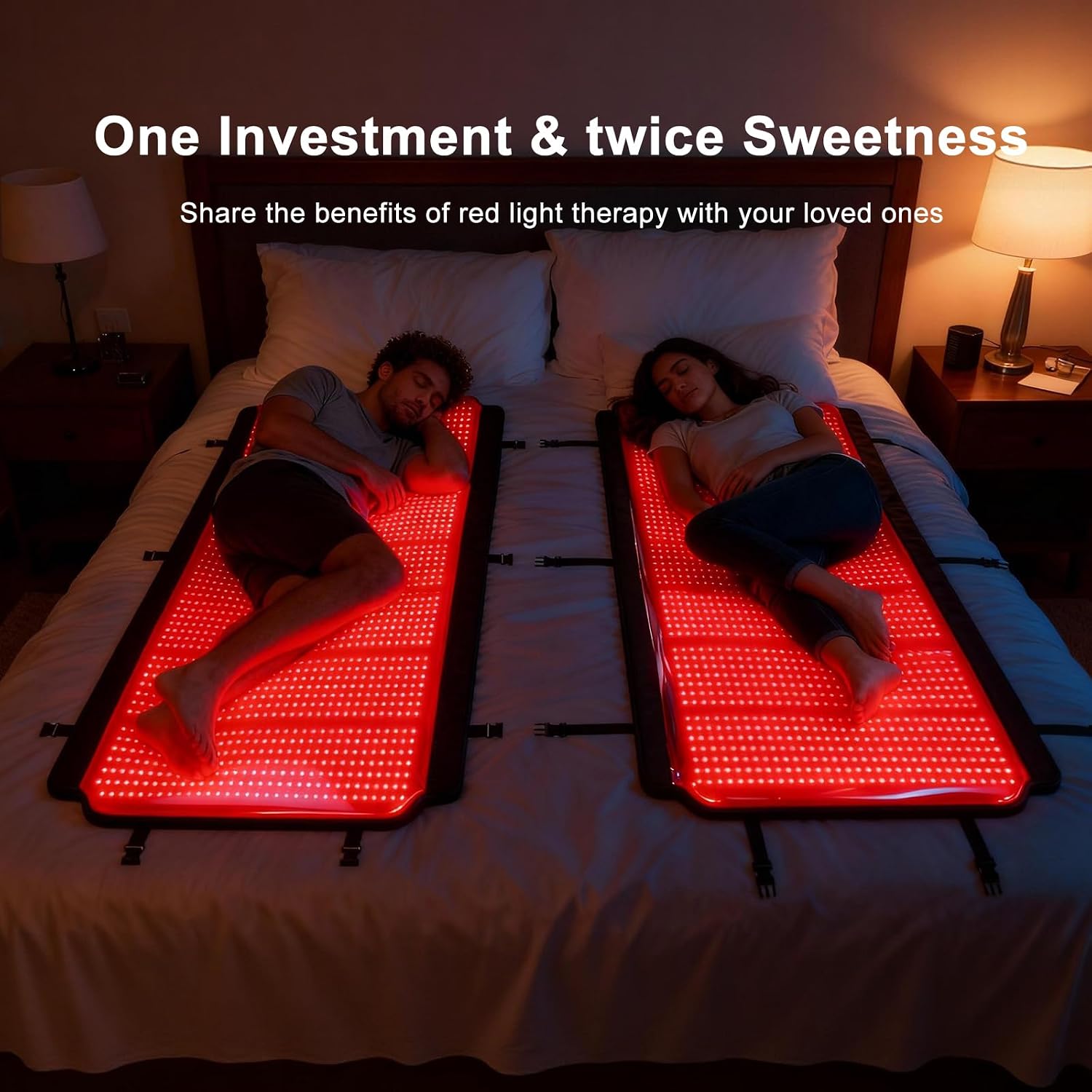 Full Body Red Light Therapy Mat, 78.7' * 74.8' Whole Red Light Therapy Pad for Body with 660nm & 850nm, 2820 LEDs redlight Blanket with Adjustable Timer & Intensity, Gifts for Women, Men, and Pets