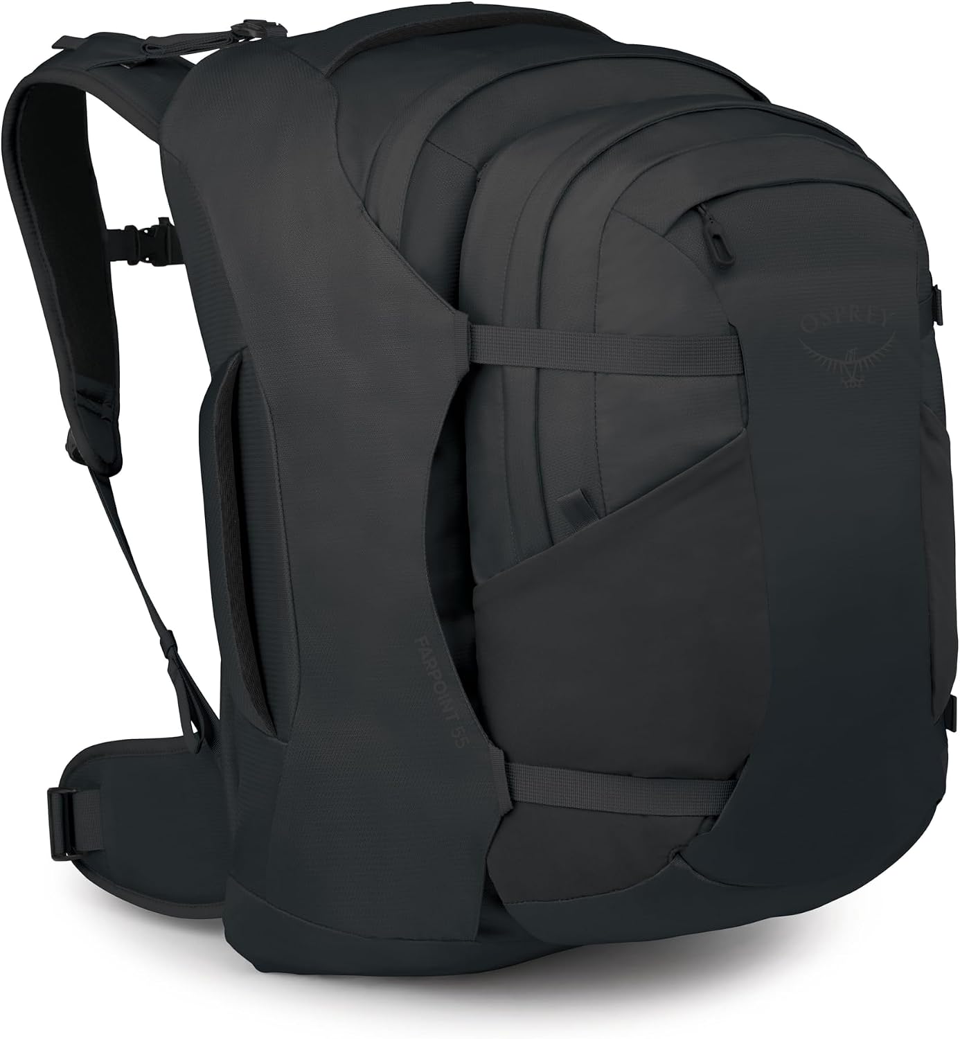 Osprey Farpoint 55L Men's Travel Backpack - Carry On Bag with Personal Item Sized Detachable Daypack, Black