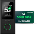 GlocalMe Numen Air 5G Hotspot with 50GB US/CA/MX Data 90Days, Portable WiFi Hotspot for Travel, Ultra High Speed Mobile Hotspot Device with Touch Screen, No SIM Card Required, 16 Connected Devices