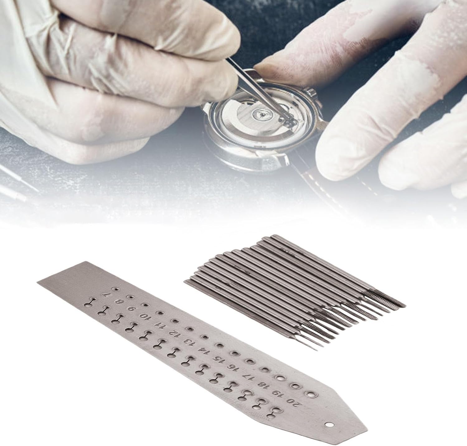 Watch Repair Tools | Clock Repair Kit | Mechanical Watch Repair | Portable Repair Watch Tool | Machine Tap Set | 14 Taps 1 Screw Plate Tap and Die Set Screw Extractor for Clocks and Watches Tapping