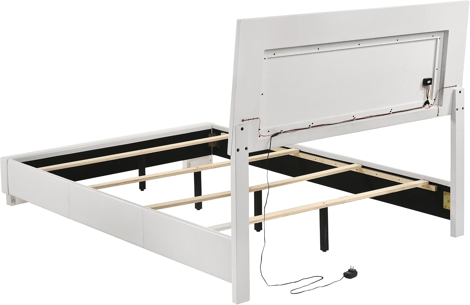 GOWE Dulcey White High Gloss 5-Piece Full Bedroom Set