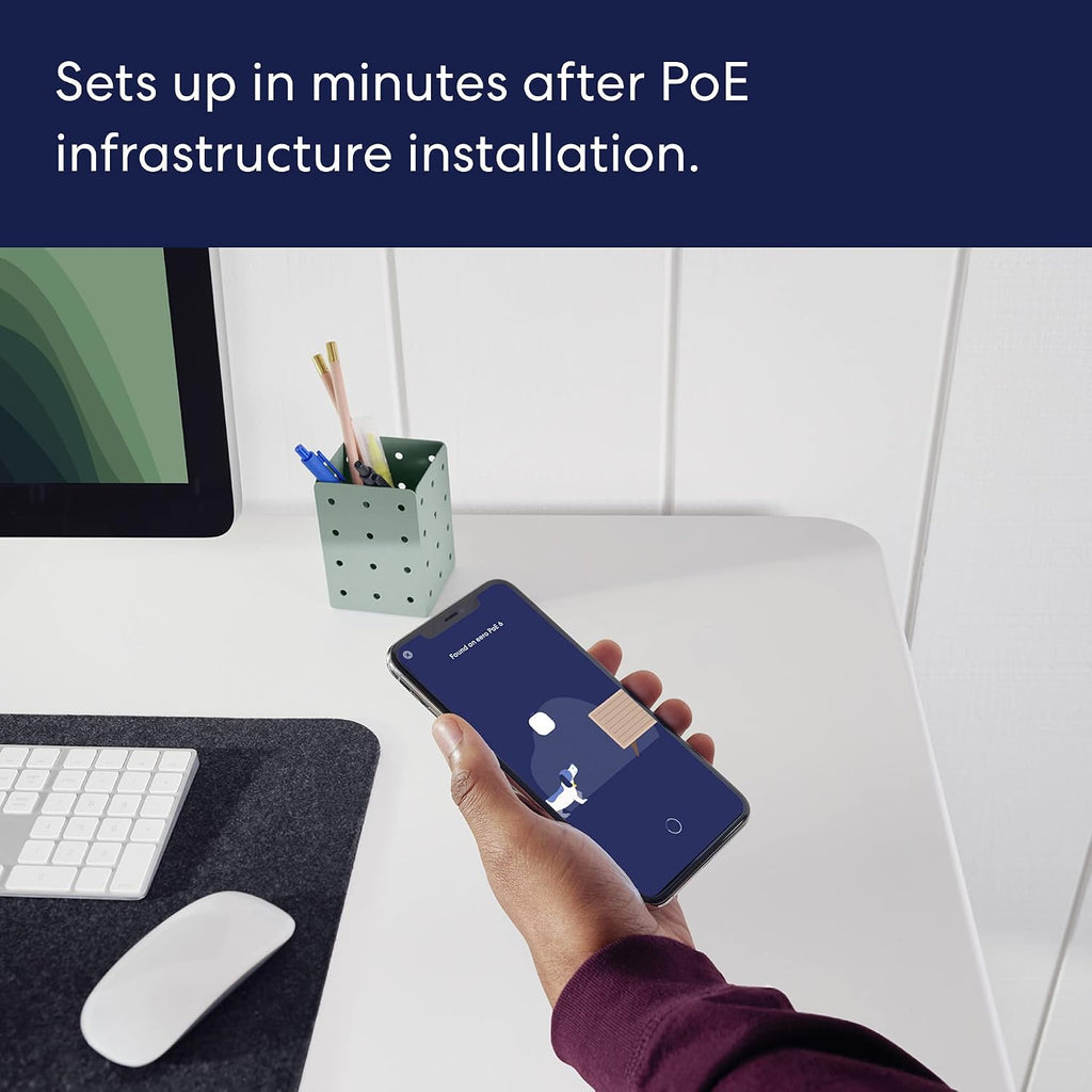 Amazon eero PoE 6 - Ceiling/wall-mountable, Dual-band Wi-Fi 6 access point, PoE powered, AC adapter not included