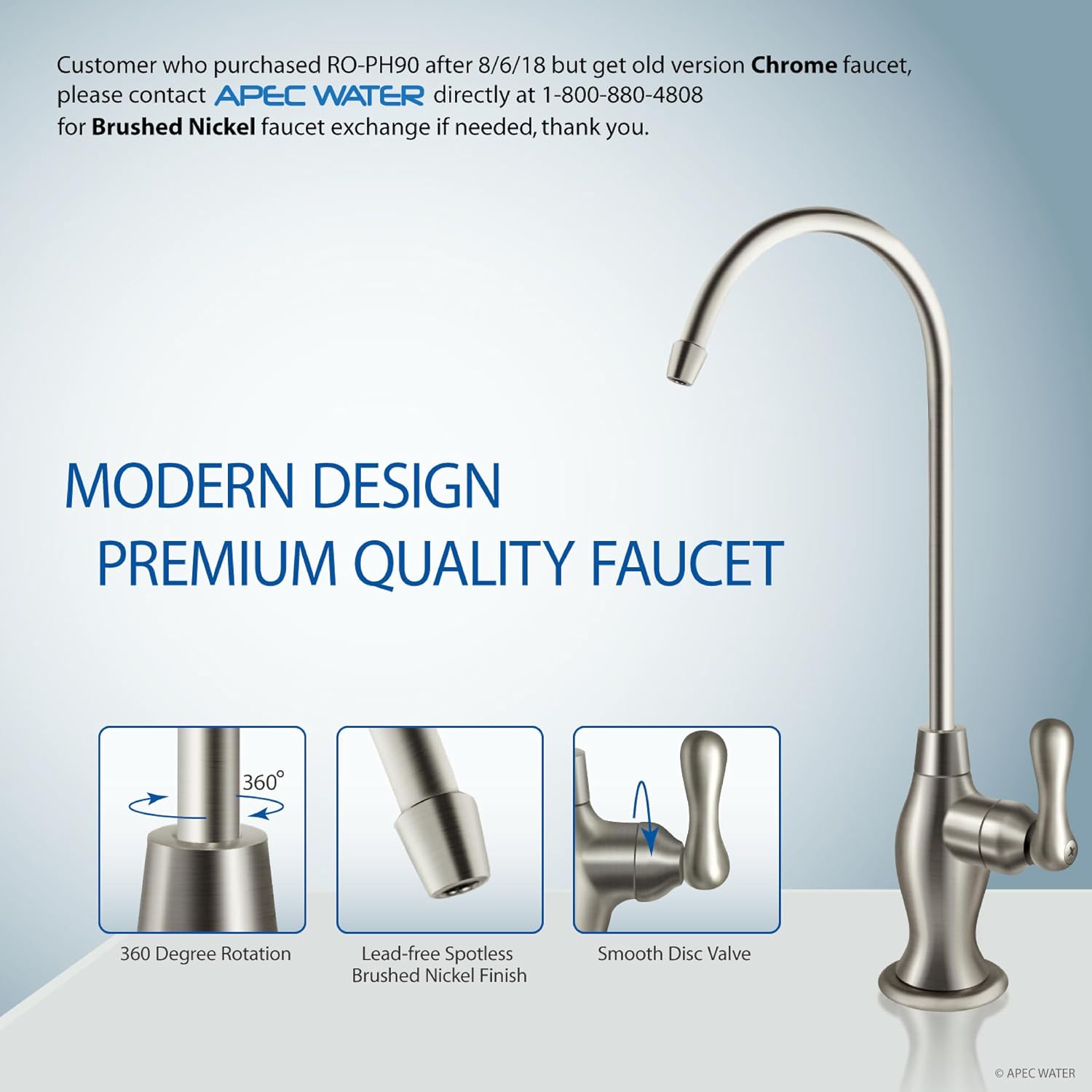 APEC Water RO-PH90, 6-Stage Alkaline Under Sink Reverse Osmosis Water Filter System, NSF Certified 372 & 58, 90 GPD, Reduces 99% of Impurities