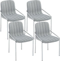 Luxury Velvet Dining Chairs with Swivel Function and Metal Legs Set of 2 (Grey + Black) Ideal for Living Room or Bedroom (Classic Style Set of 4)