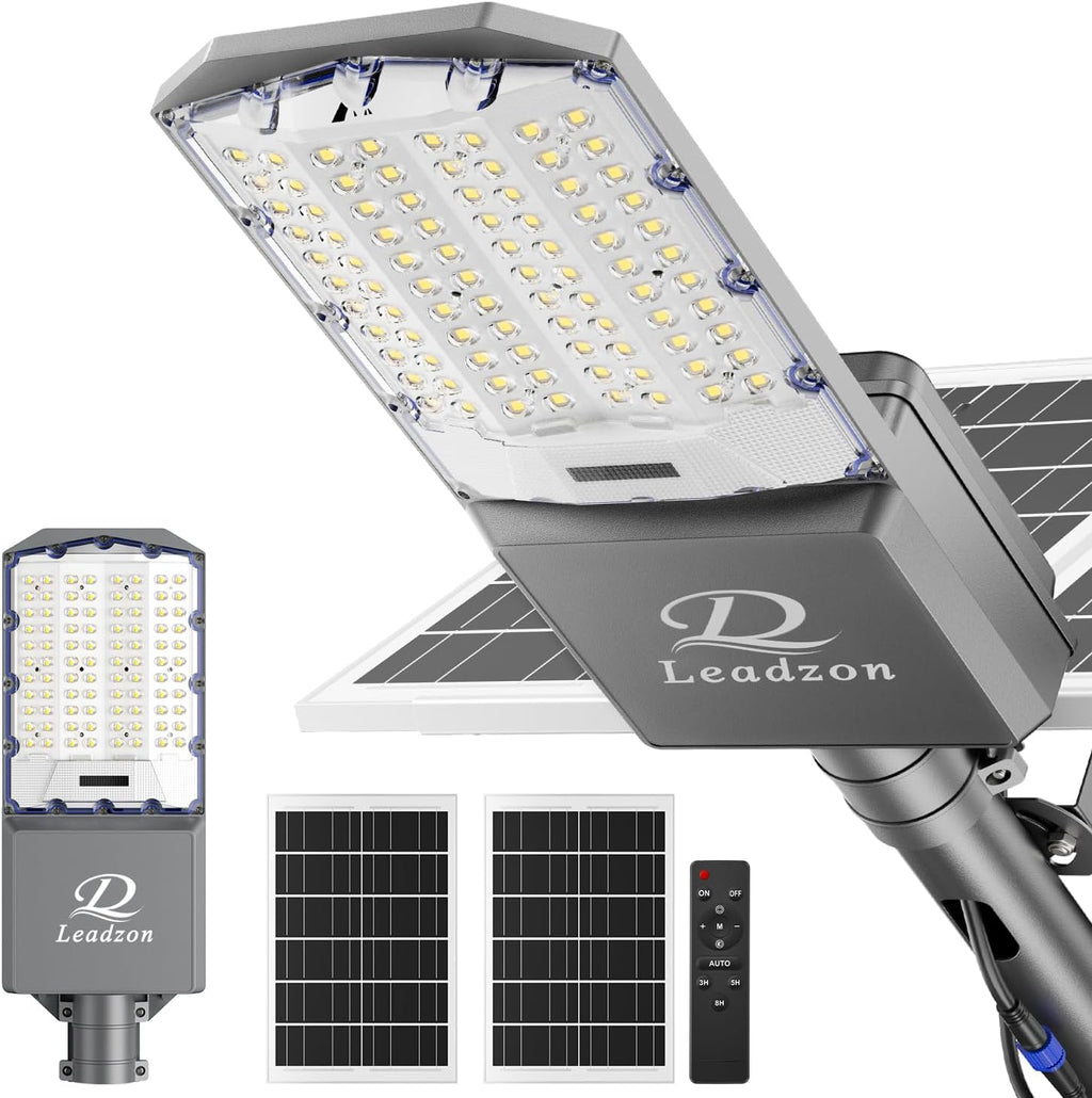 10800W Solar Street Light Outdoor Waterproof – 650,000LM Commercial Flood Light with Motion Sensor & Remote, Zero Electric Bill, IP67, for Parking Lot, Street, Court, Farm, Garage, Yard