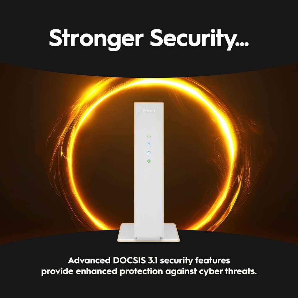 Hitron CODA56 DOCSIS 3.1 Cable Modem ONLY (NOT Fiber) with 3-Year Warranty | NO WiFi/Voice/Router | Single Ethernet Port | Xfinity/Spectrum/Cox Compatible | Requires Separate WiFi Router