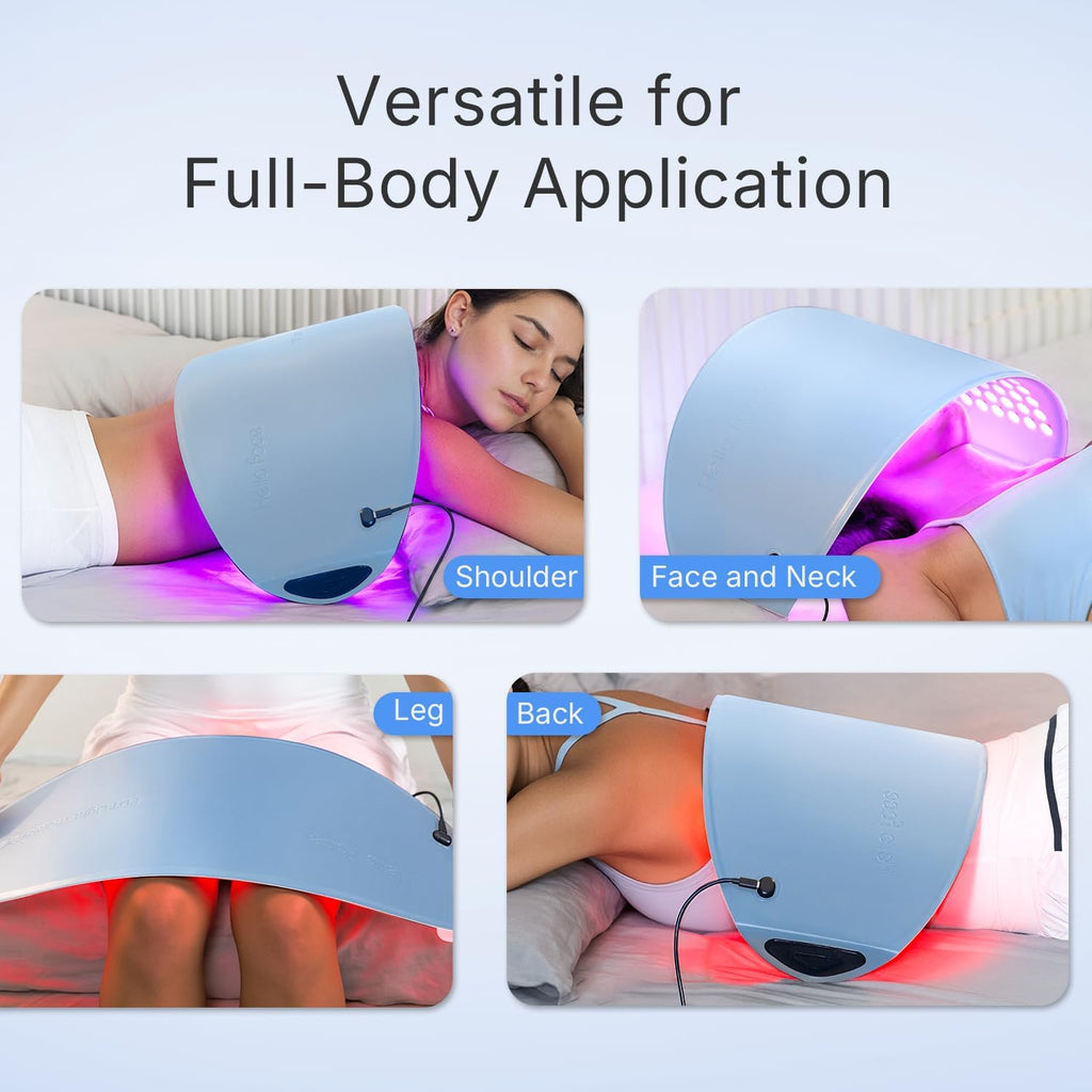 FDA Cleared Red Light Therapy for Face and Neck, 4 Modes LED Mask Light Therapy, Blue Infrared Red Light Therapy Mask for Face, PDT Photons Facial Skin Care Device