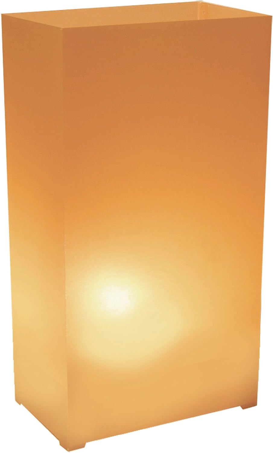 LumaBase Plastic Luminaria Lanterns, Tan - Set of 100