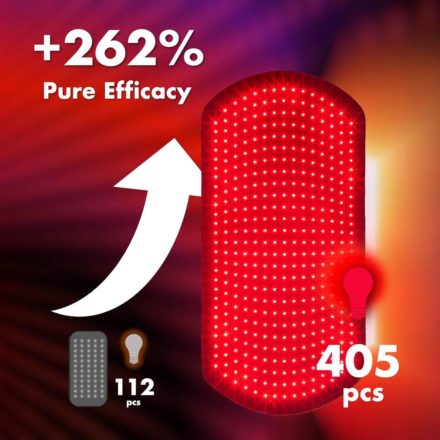 ALLOLO Red Light Therapy for Body, 3 in 1 LEDs Red Light Therapy Belt with Timer Remote Control, 660nm 850nm Infrared Light Therapy Pad for Body Waist Shoulder Knee, 32.7' x 15.7' Large Area
