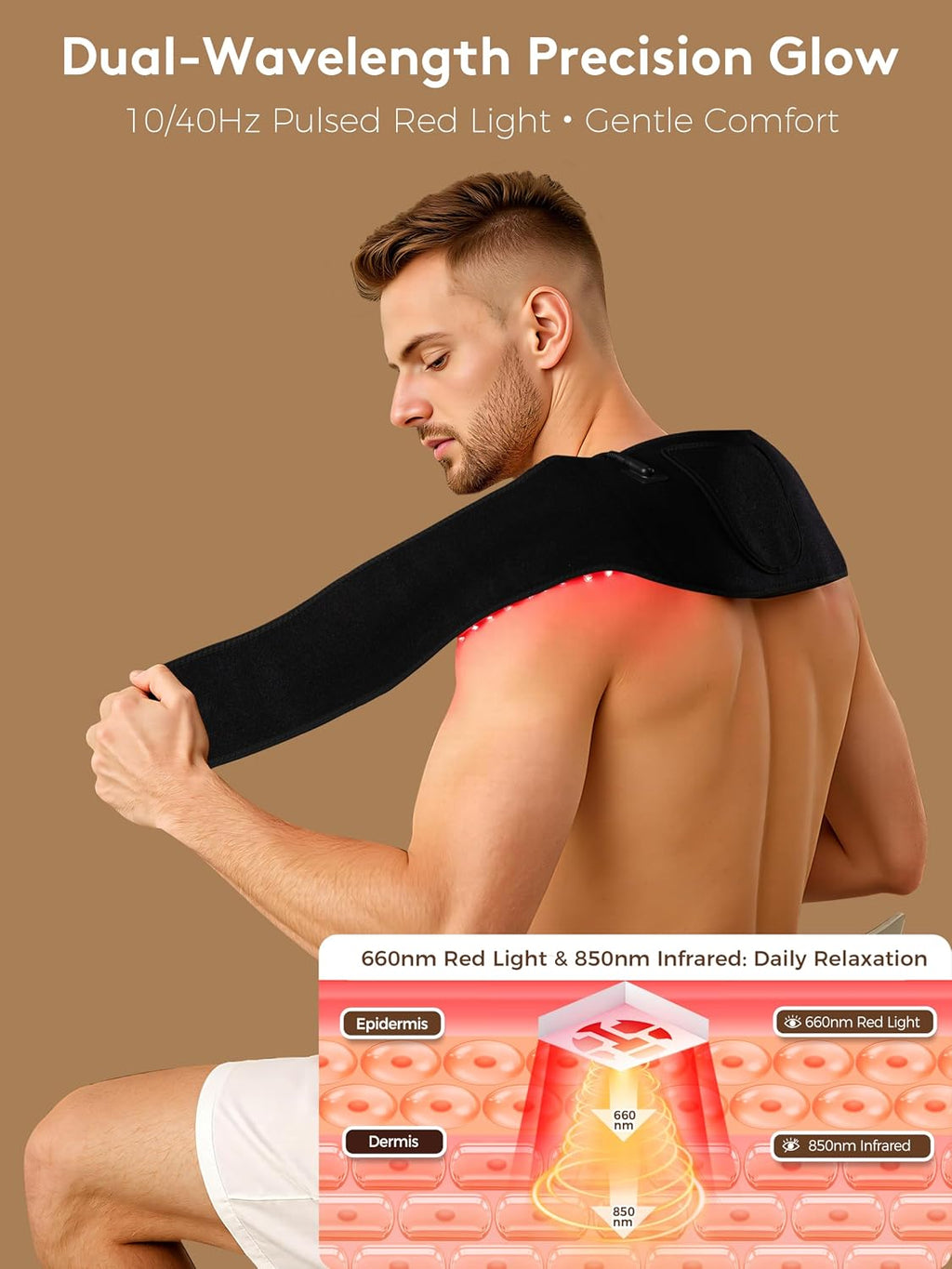 Red Light Therapy Belt, 600 High-Density LEDs Infrared Wrap with 5 Intensity Levels, 6 Timer Settings, Handheld Controller, Ideal Mother's Day Gift for Mom, Women, Men