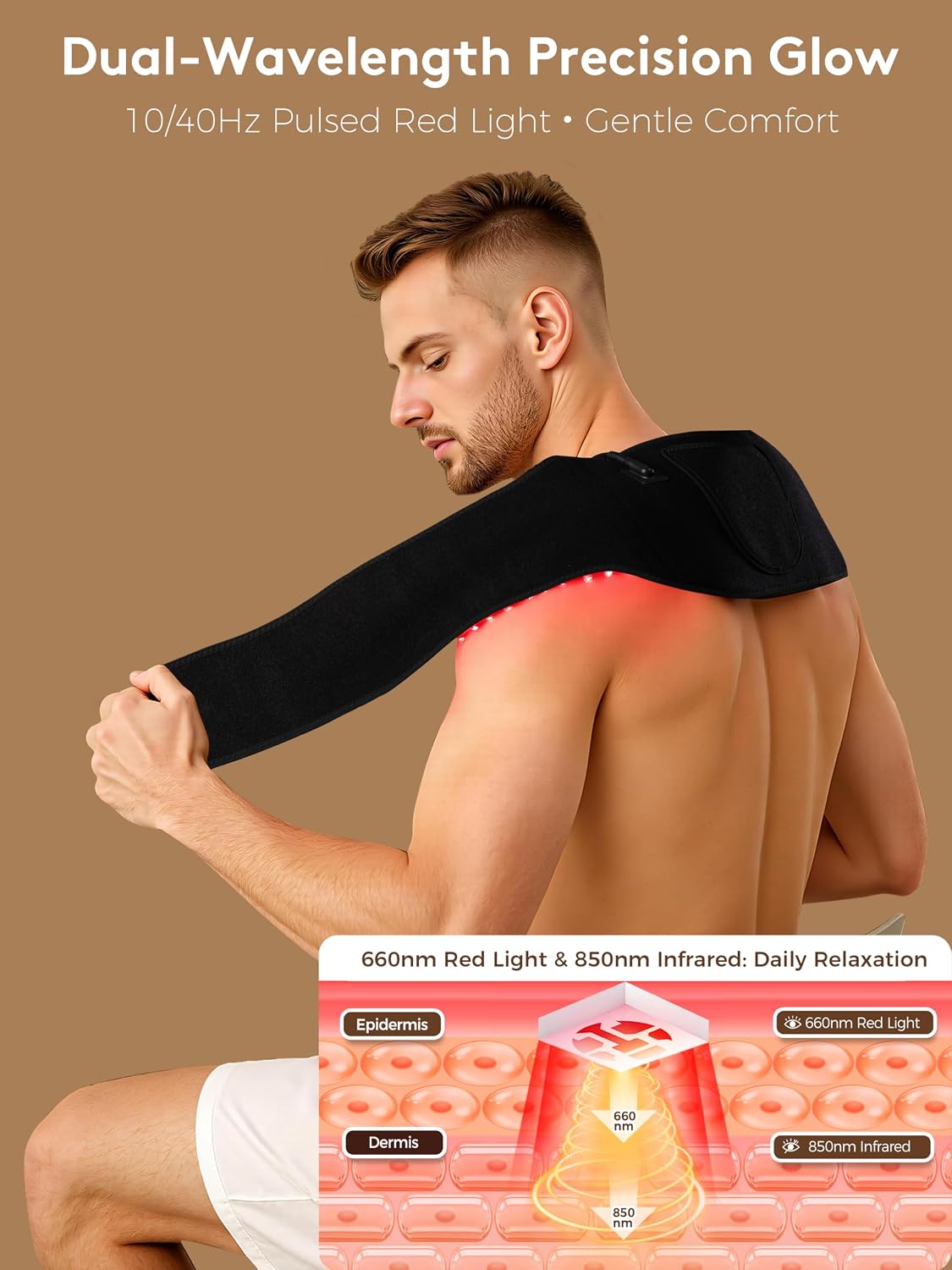 Red Light Therapy Belt, 600 High-Density LEDs Infrared Wrap with 5 Intensity Levels, 6 Timer Settings, Handheld Controller, Ideal Mother's Day Gift for Mom, Women, Men