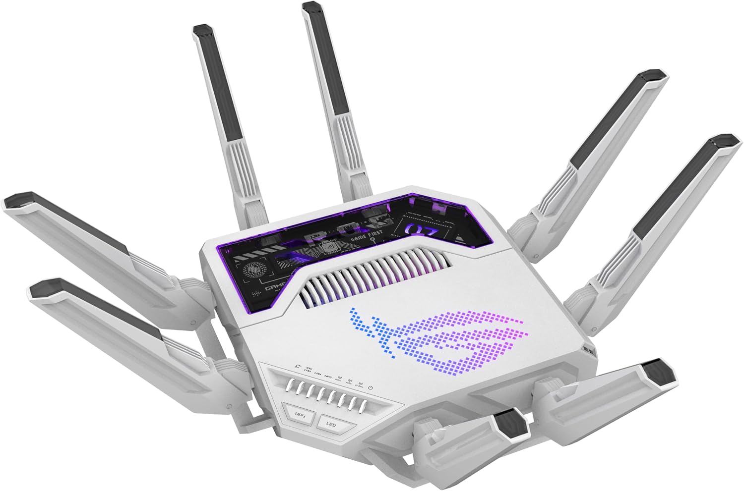 ASUS GT-BE19000AI Tri-Band WiFi 7 (802.11be) AI Gaming Router, 320MHz Bandwidth & 4096-QAM, MLO, Dual 10G Ports, AI Game Boost, Gaming Network, Aura RGB, AiMesh Support, Guest Network Pro