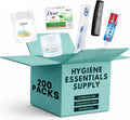 Assemble Your Own Hygiene Kit, Bulk Hygiene Essentials, Travel Size Toiletries Set with Comb, Toothbrush, Toothpaste, Shampoo, Deodorant, Bag and More (200 Pack)