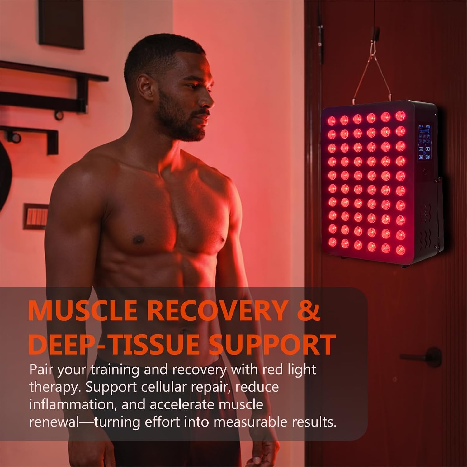 Red Light Therapy Panel, Dual Chip LED 660nm 850nm Near Infrared Light for Body & Face, High Power Red Light Therapy Device for Muscle Recovery, Joint Pain Relief, Skin Rejuvenation at Home