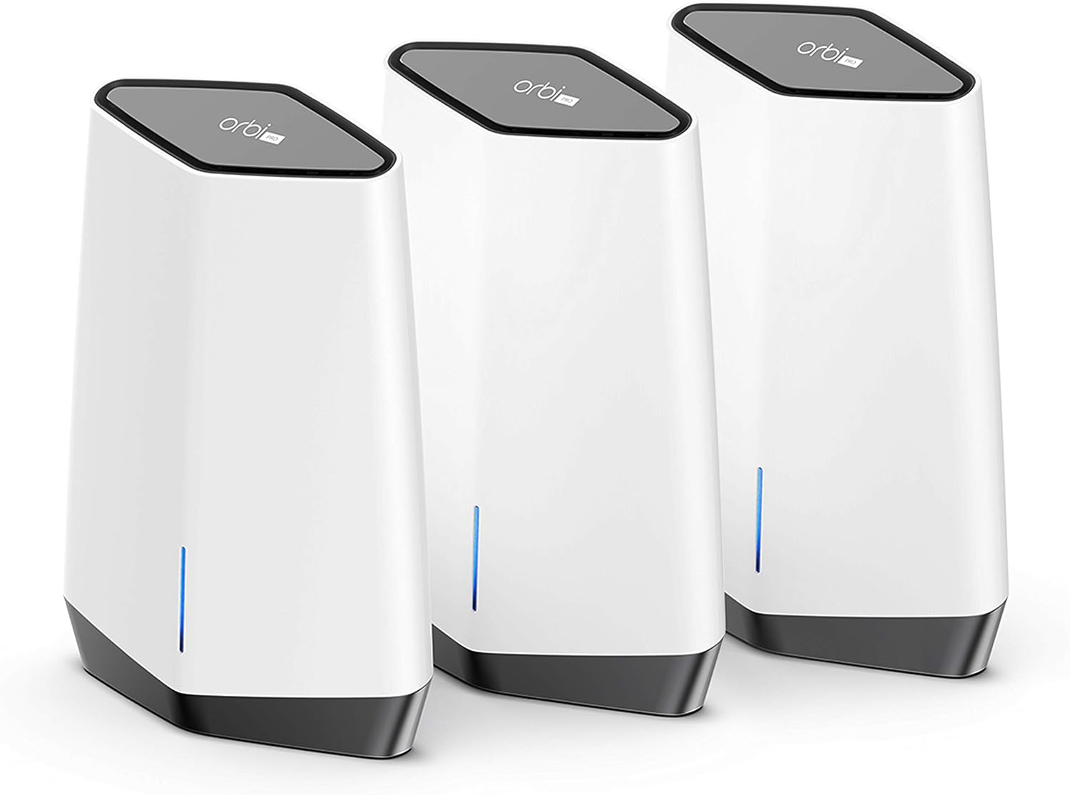 NETGEAR Orbi Pro WiFi 6 Tri-Band Mesh System for Business or Home (SXK80B3) - Router with 2 Satellite Extenders | 4 SSIDs, VLAN, QoS | Coverage up to 9,000 sq. ft., 80 Devices | AX6000 (Up to 6Gbps)