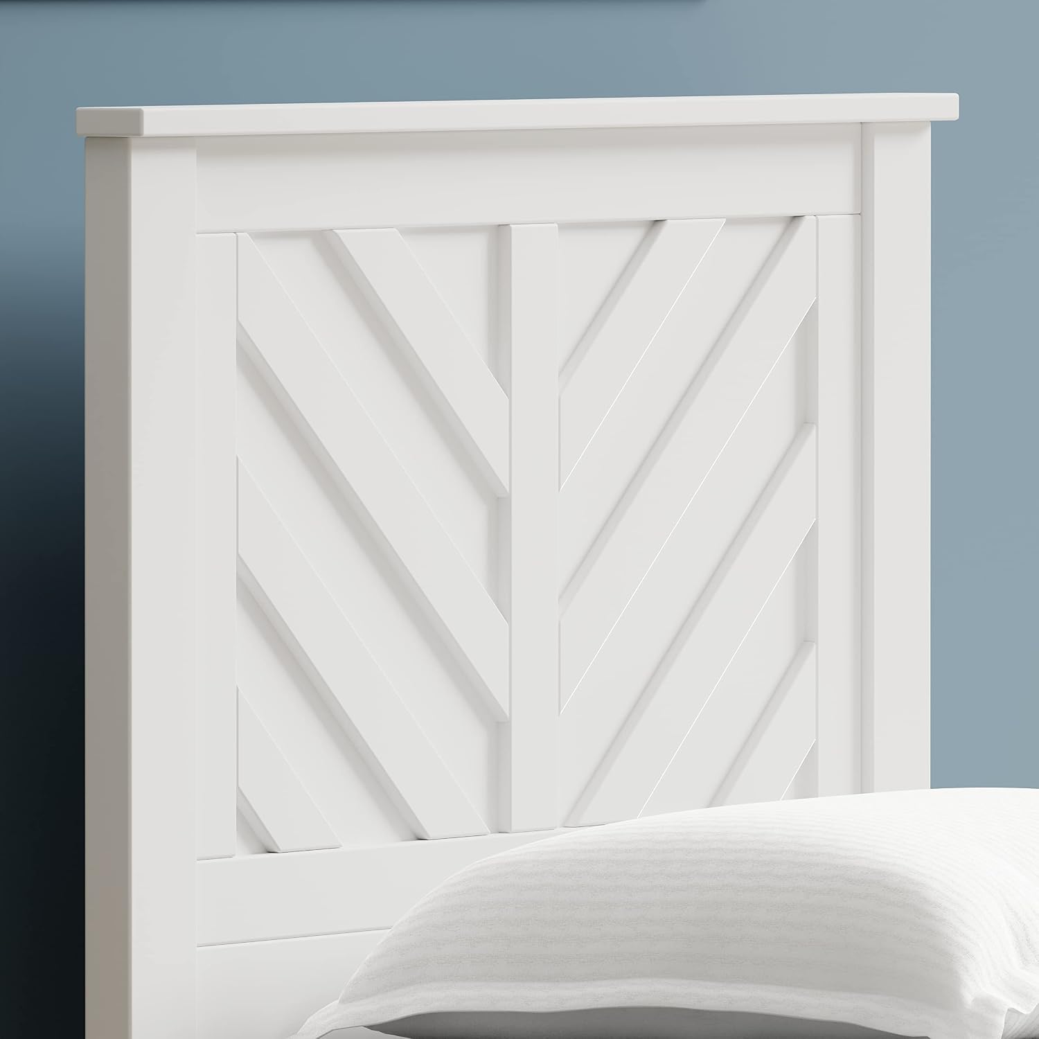 Glenwillow Home LaFerme Wood Panel Headboard in White - Twin Size