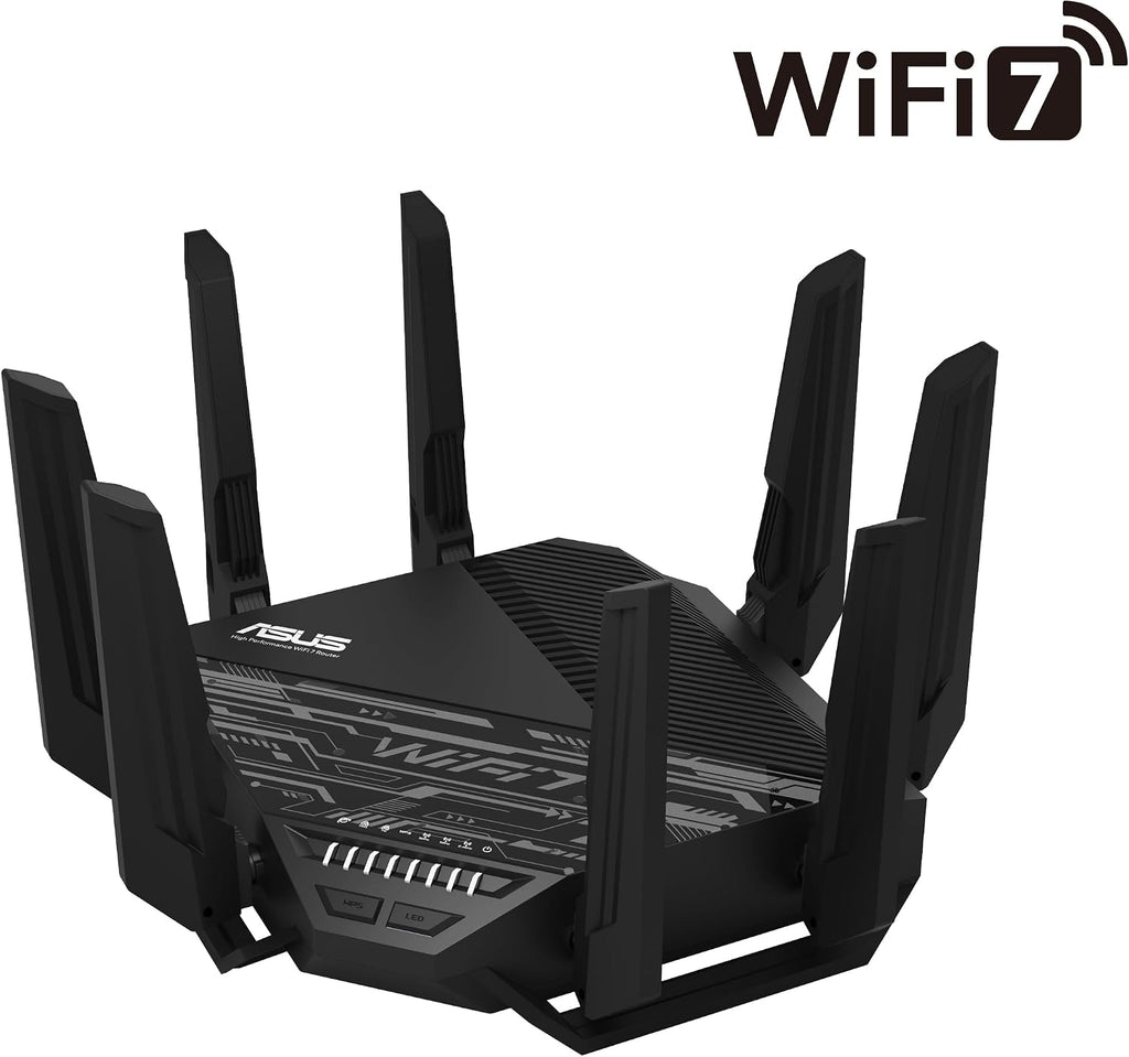 ASUS RT-BE96U BE19000 802.11BE Tri-Band Performance WiFi 7 Extendable Router with 6GHz Support, Dual 10G Port(Renewed)