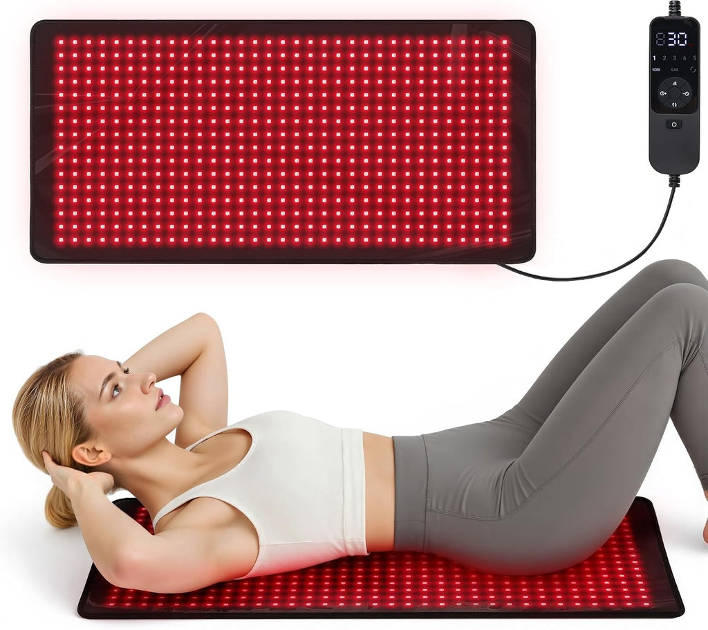 35' x 17' Red Light Therapy Mat for Body, Tri-Chip 1536 LEDs High-Density Matrix, 660nm Red & 850nm Near-Infrared