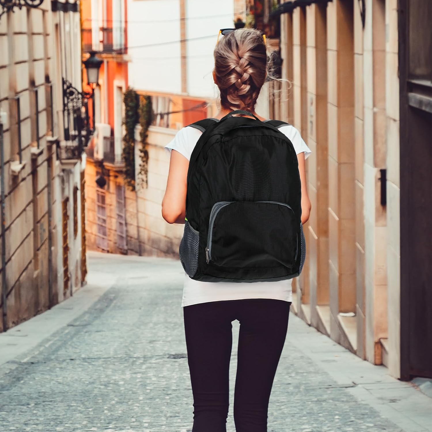 Eccliy 50 Pack Backpacks in Bulk 17 Inches Wholesale Back Pack Basic Backpack for adult Lightweight Outdoor Travel Bookbags(Black)
