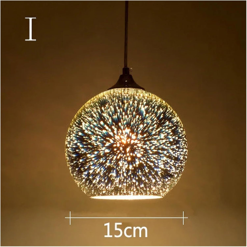 Chandelier, Nordic Colorful Glass Pendant Lights for Furniture Living Room Chandelier Decoration Modern 3D Shade Lamp Luminarias(I-15CM)