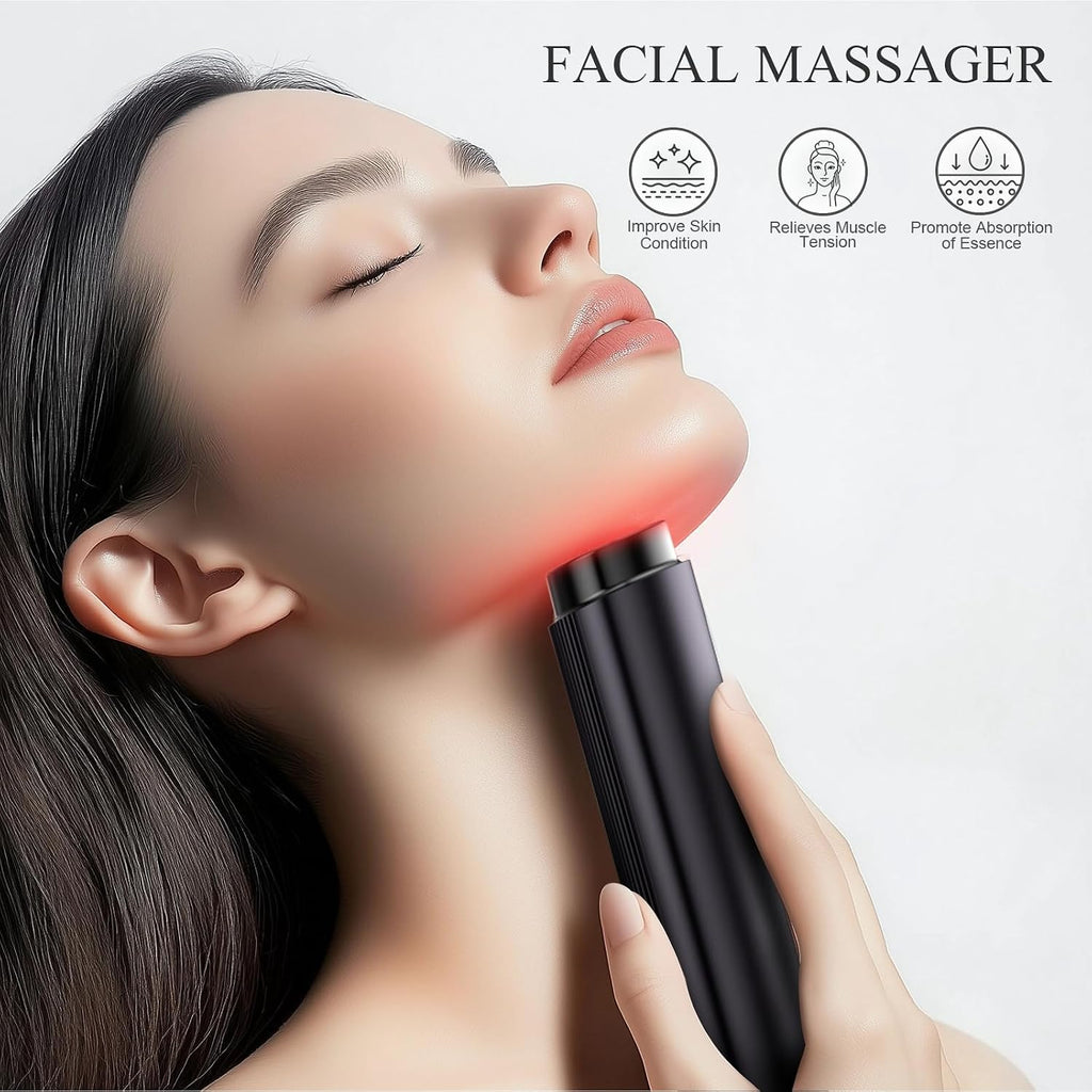BNU Face Massager Tool, Light Facial Sculpting Tool for Lifting, Firming, Depuffing, and Promoting Absorption, 4 Level Microcurrent Facial Massager, Red Light Therapy for Face, Neck, and Eye