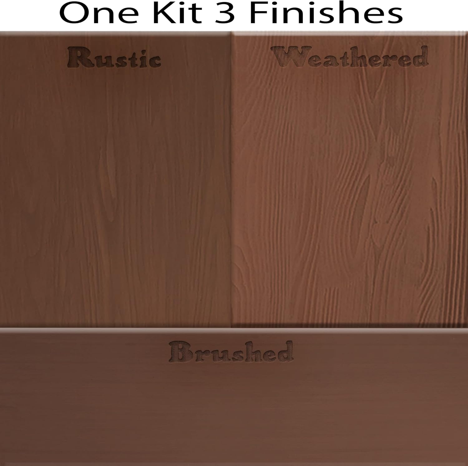 Retique It Wood Finish Countertop Kit – GO Beyond Faux Wood with Paintable Liquid Wood Based Primer and Gel Stain - Graining Tools Included (Countertop Kit, Java)