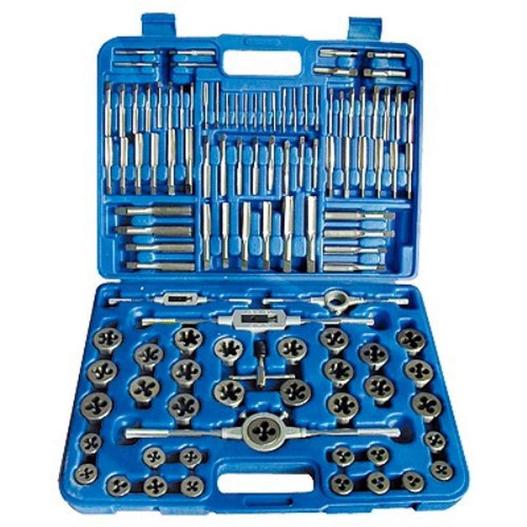 HHIP 1011-0111 110 Piece #4-3/4' and M6-18 Carbon Steel Tap and Die Set