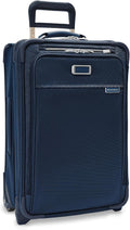 Briggs & Riley Essential 22' 2-Wheel Expandable Carry On - Luggage for Travel, Suitcases with Wheels, Softside Rolling Bag for Men & Women, Self-Repairing Zipper - Baseline Collection, Navy