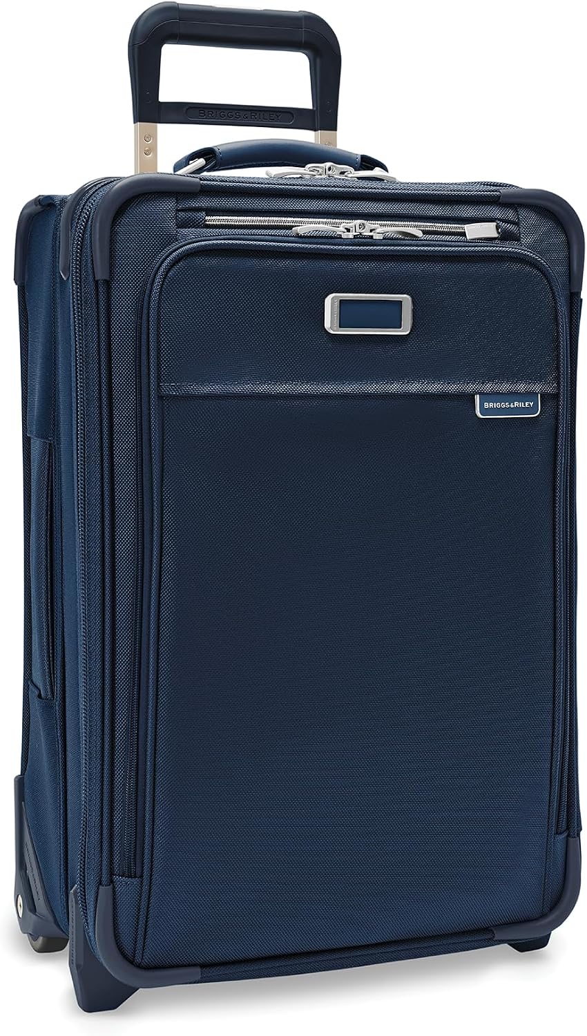 Briggs & Riley Essential 22' 2-Wheel Expandable Carry On - Luggage for Travel, Suitcases with Wheels, Softside Rolling Bag for Men & Women, Self-Repairing Zipper - Baseline Collection, Navy