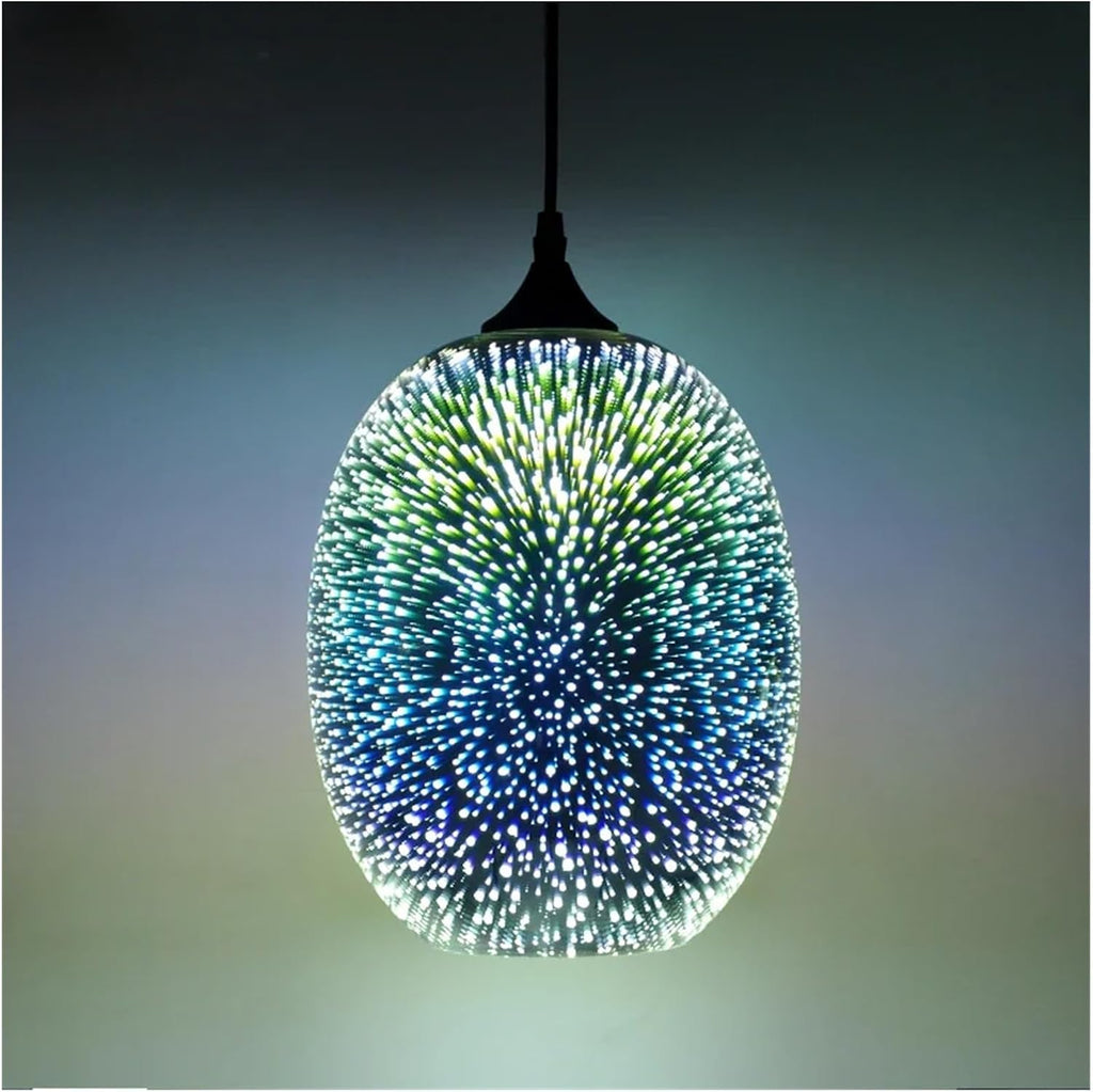 Chandelier, Nordic Colorful Glass Pendant Lights for Furniture Living Room Chandelier Decoration Modern 3D Shade Lamp Luminarias(B)