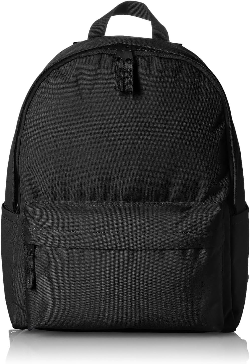 Amazon Basics Backpack for School,Travel,Study with Padded Adjustable Shoulder Straps,Spacious Compartment,Water Bottle Pockets,Durable Classic Design,Black,(Pack of 8)