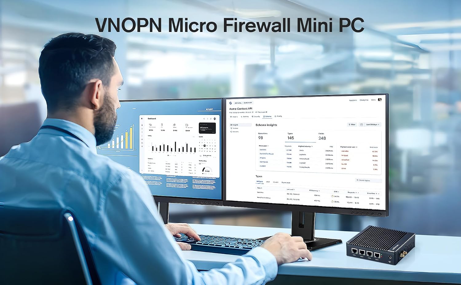 Fanless Firewall Appliance Intel J3710 4C/4T, Firewall Mini PC 4 x Intel i226 LAN Ports DDR3 mSATA SSD, Network Gateway Soft Router, Support P-F-Sense AES NI HD/VGA/Wi-Fi (Black)