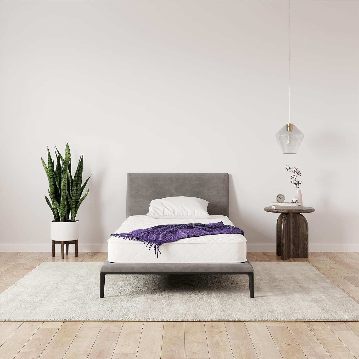 Signature Sleep 6' Coil Mattress made with CertiPUR-US® certified foam , Twin,White