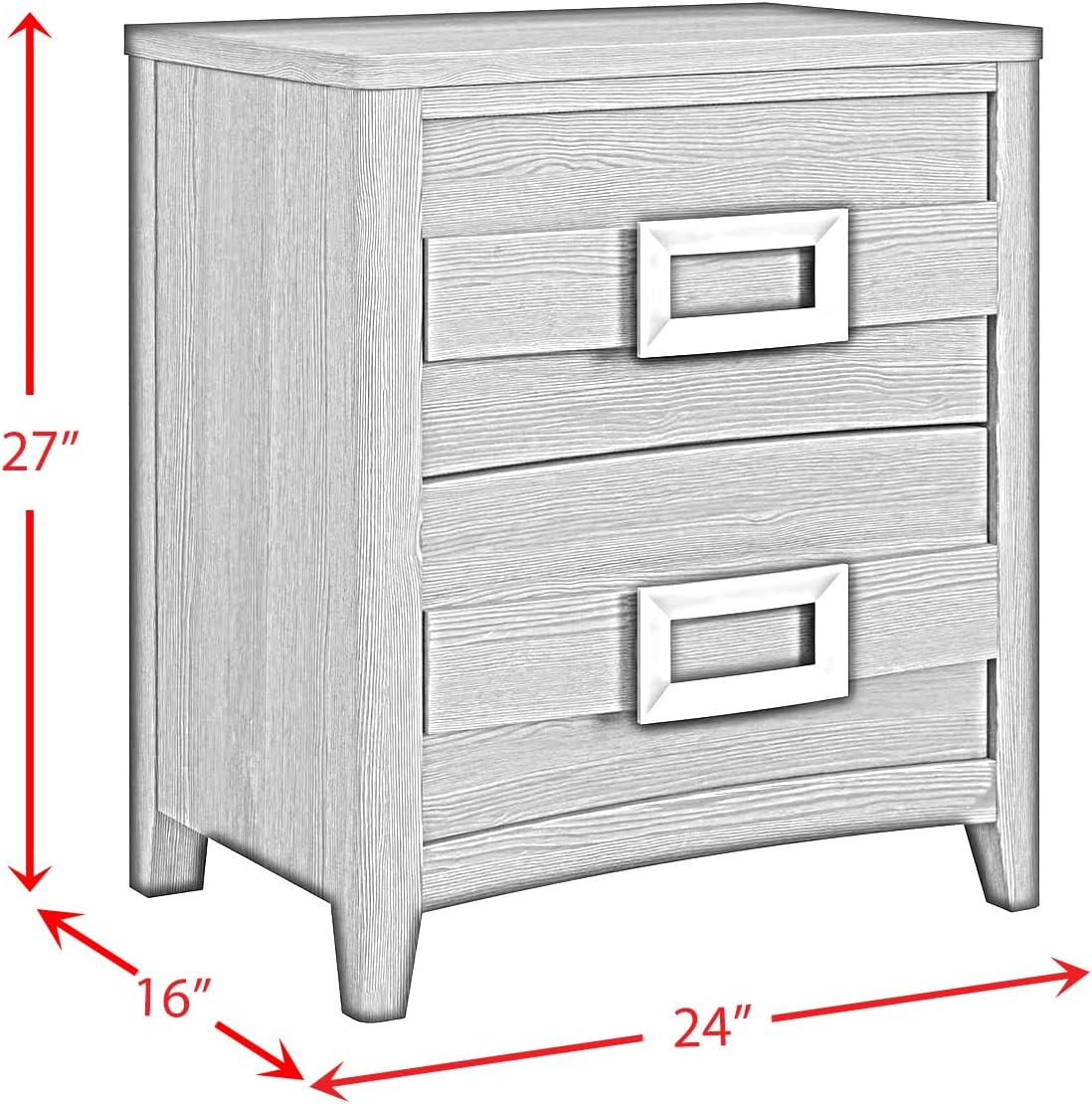 Picket House Chett Twin 3PC Bedroom Set with LED in Black