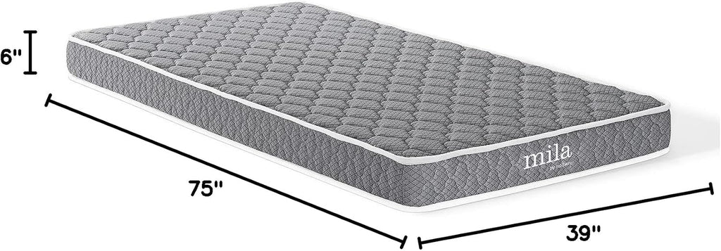 Modway Mila Firm 6' Fiberglass Free Memory Foam Twin Mattress