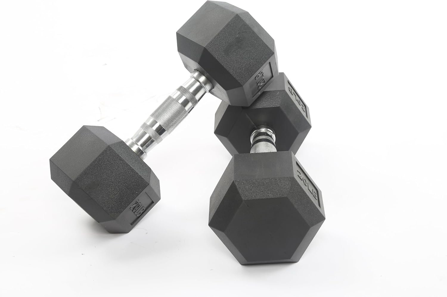 Hex Dumbbell Set Free Weights Rubber & PEV Coated, Non-Slip Anti-Roll Handles, Hand Weights for Strength Training, Home Gym Exercise Equipment for Unisex