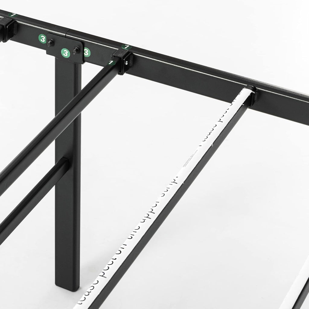 Best Price Mattress 16 Inch Metal Platform Bed Frame, Heavy Duty Steel Slats, Black, Full (SPSC-16BK-F)