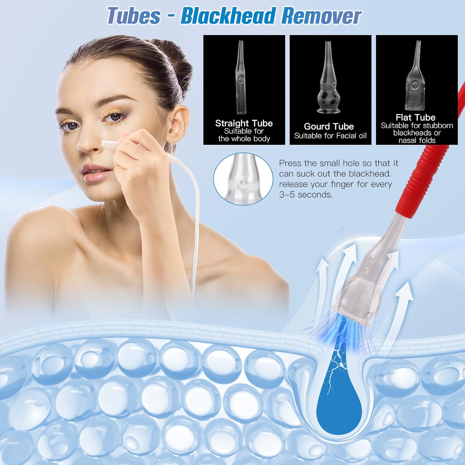 Diamond Microdermabrasion Machine, TopDirect 3 IN 1 Professional Dermabrasion Skincare Device for Adjustable Suction Facial Treatment (Suction Power: 0-68cmHg)