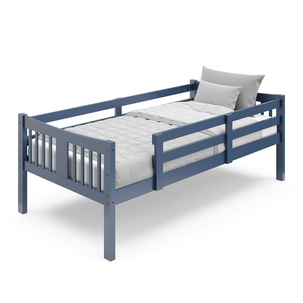 Storkcraft Caribou Bunk Bed Twin Over Twin Bunk Bed (Navy) - GREENGUARD Gold Certified, Twin Bunk Beds for Kids, Converts to 2 Individual Twin Beds, Bunk Beds for Kids