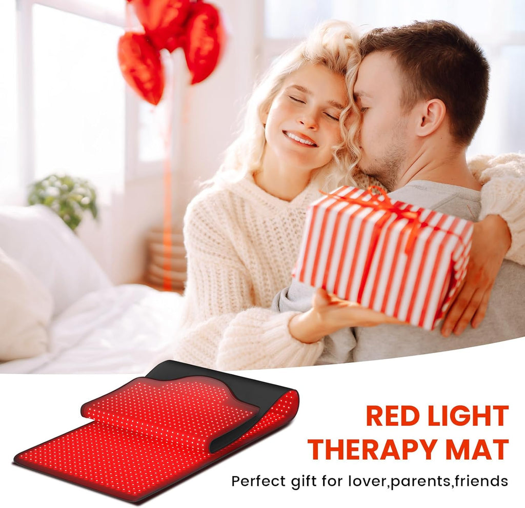Red Light Therapy for Body, Infrared Light Therapy, 73'x 32' Red-Light Mat for Full Body, 1090 LEDs, 3-in-1 LED Bead, 660nm & 850nm, Pain Relief, Light-Therapy for Dogs, Knee, Shoulder, Back