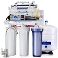 iSpring RCC1UP 6-Stage 100 GPD Under Sink Reverse Osmosis Drinking Water Filtration System with Booster Pump and UV Ultraviolet Filter, Patented Top-Mounted Faucet Design for Easy Installation