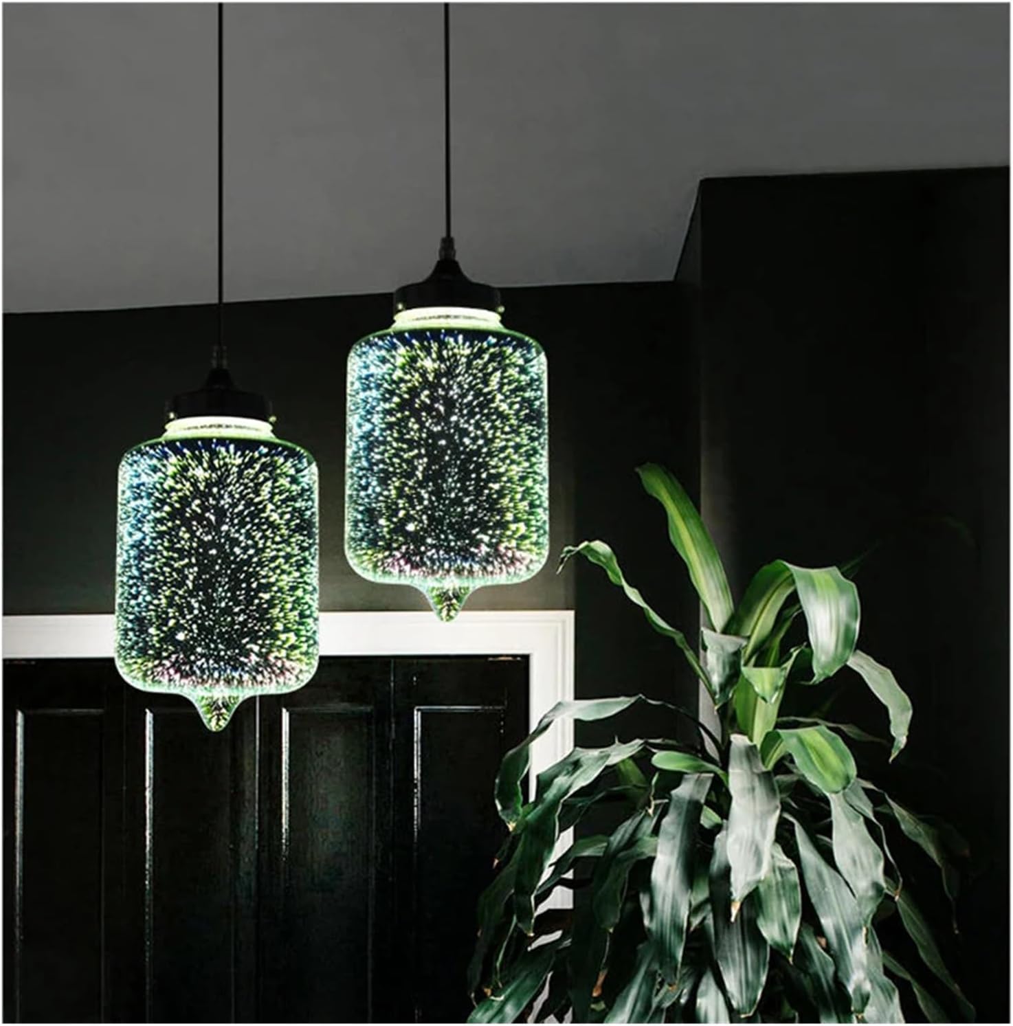 Chandelier, Nordic Colorful Glass Pendant Lights for Furniture Living Room Chandelier Decoration Modern 3D Shade Lamp Luminarias(H)
