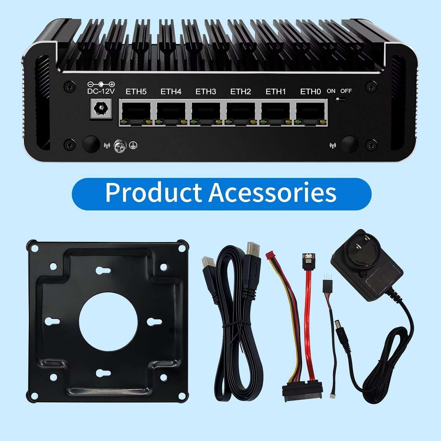 Firewall Mini PC N150 (N100 Upgrade), DDR5 16GB RAM 128GB NVMe SSD, 6 x 2.5GbE i226V LAN Fanless Computer Hardware, Micro Router Appliance, AES-NI, OPNsense, TypeC Port, TF Card Slot
