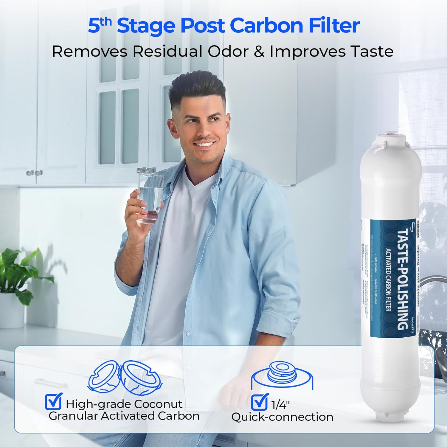 iSpring F19K75 NSF Certified 2-Year Replacement Filter Set for 6-Stage Reverse Osmosis Systems, Alkaline Mineral Filter, 19-Count, Long-Lasting Purification