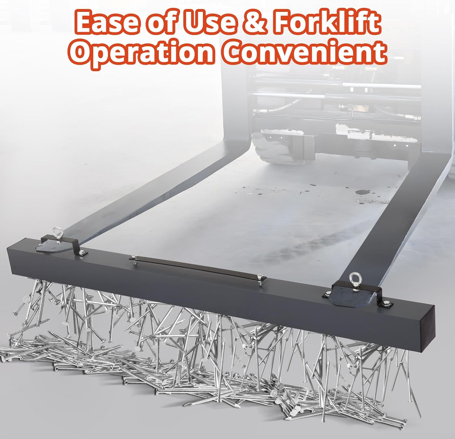 48' Hanging Magnetic Sweeper Pickup Tool - 120 lb Capacity, Quick Release Lever for Bolts, Nails & Metal Debris - Heavy Duty Industrial & Home Use, Aluminum Handle