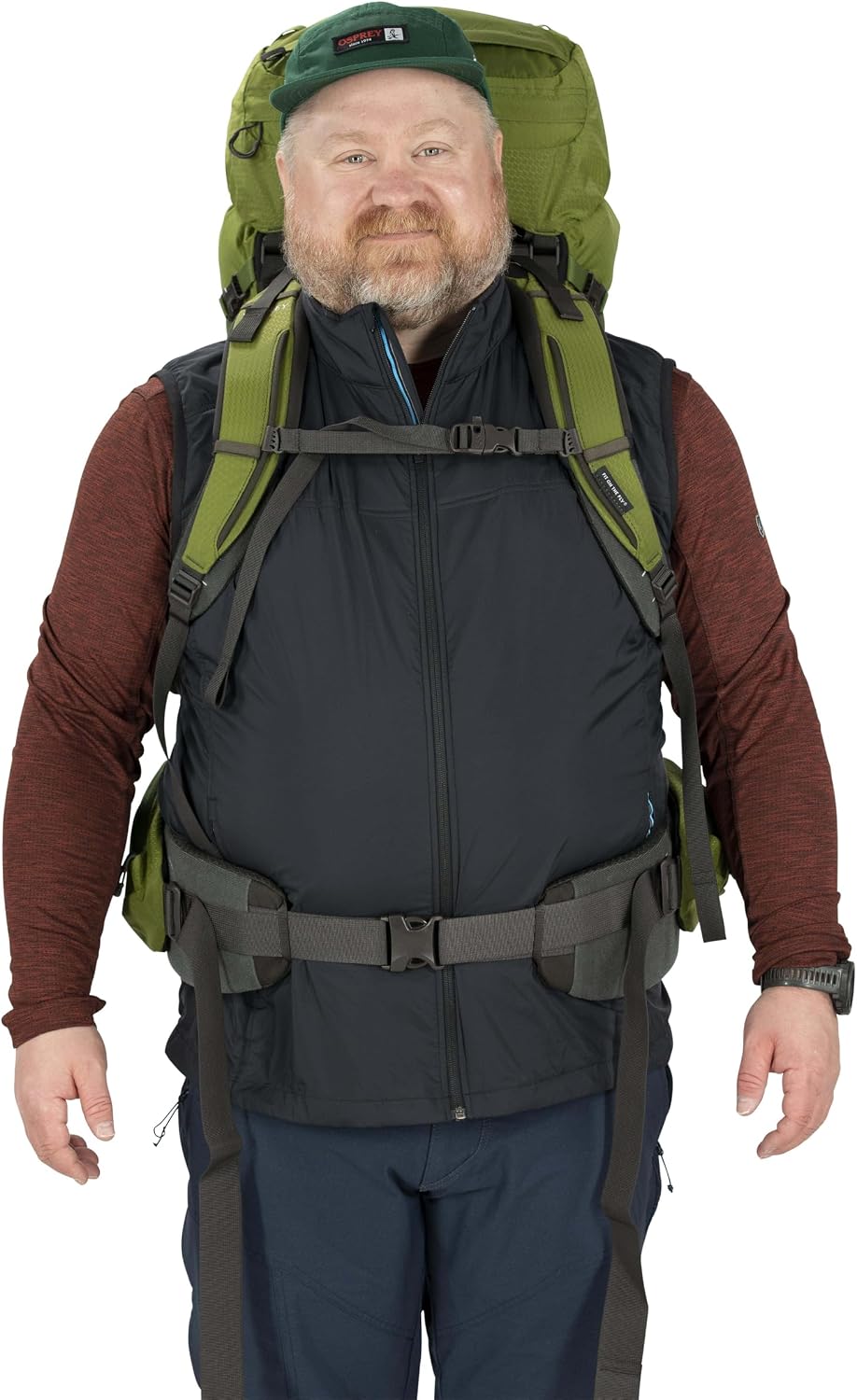 Osprey Aether 65L Men's Backpacking Backpack, Black, S/M, Extended Fit