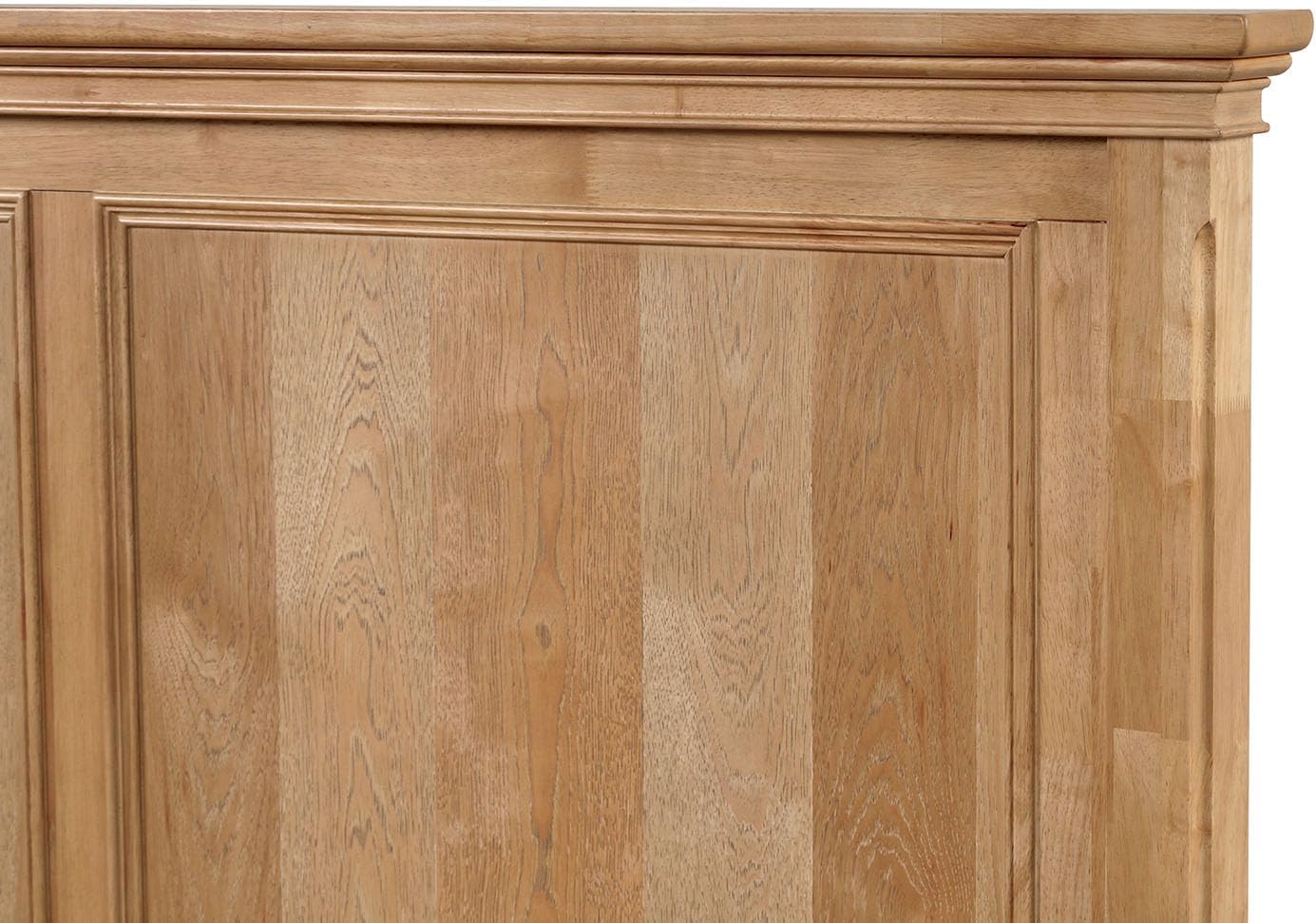Natural Oak Finish 1pc Twin Size Bed Bedroom Furniture Farmhouse Style Solidwood Plank Headboard Contemporary Farmhouse Style