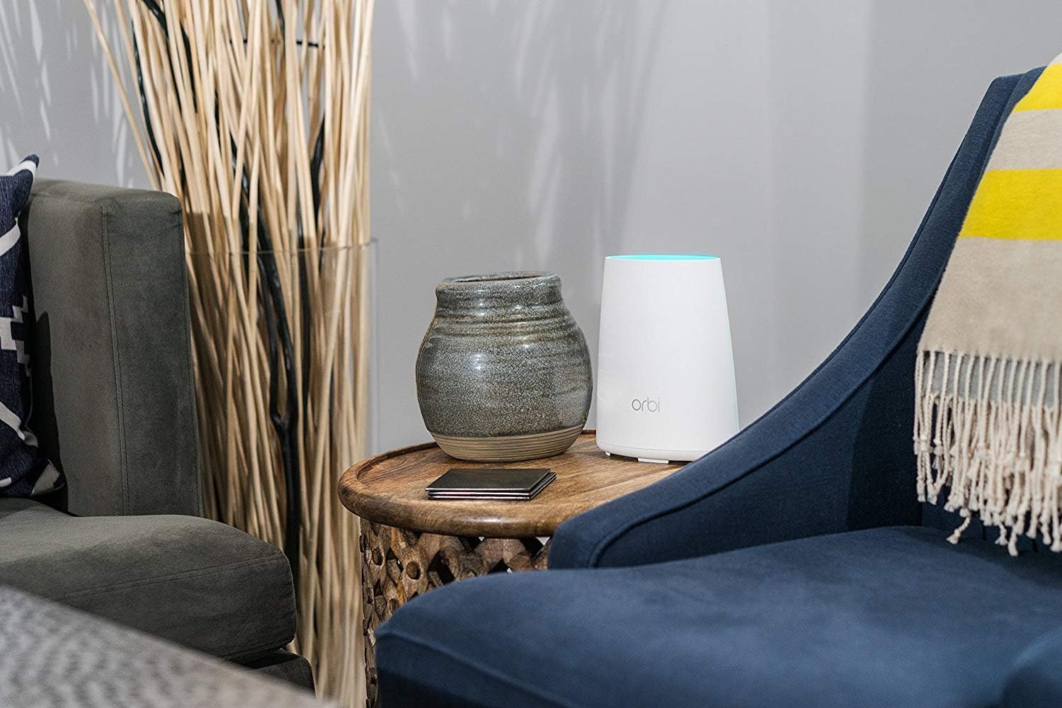 NETGEAR Orbi Compact Wall-Plug Whole Home Mesh WiFi System - WiFi Router and Wall-Plug Satellite Extender with speeds up to 2.2 Gbps Over 3,500 sq. feet, AC2200 (RBK20W)